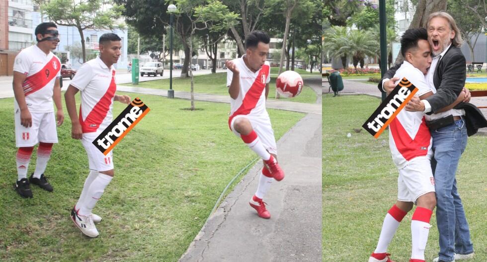 Hinchada quiere más 'abrazos de gol'. Gareca peruano y Cuevita imitador repitieron inolvidable abrazo y estudian la estrategia con Lapadula de Gamarra y doble de 'Orejitas'. (Entrevista: Isabel Medina / Foto: Alan Ramírez / Trome)