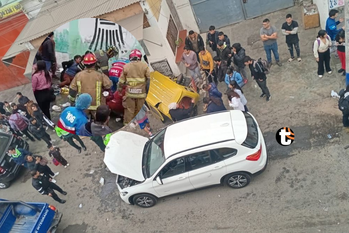 Varias personas resultaron tras ser arrolladas por camioneta en la Panamericana Norte.
