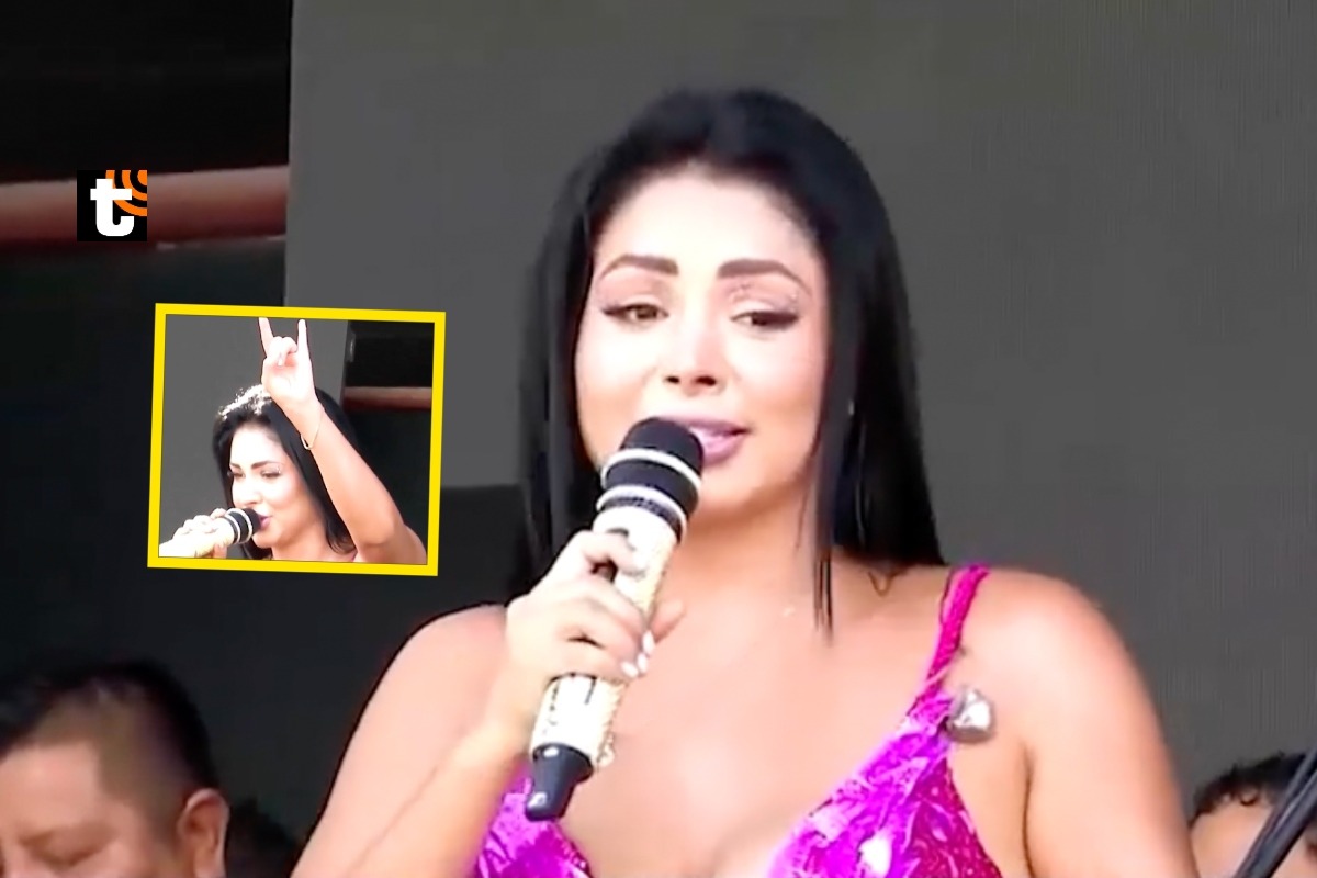 Pamela Franco lanza dardos y hace signo de ‘cachos’