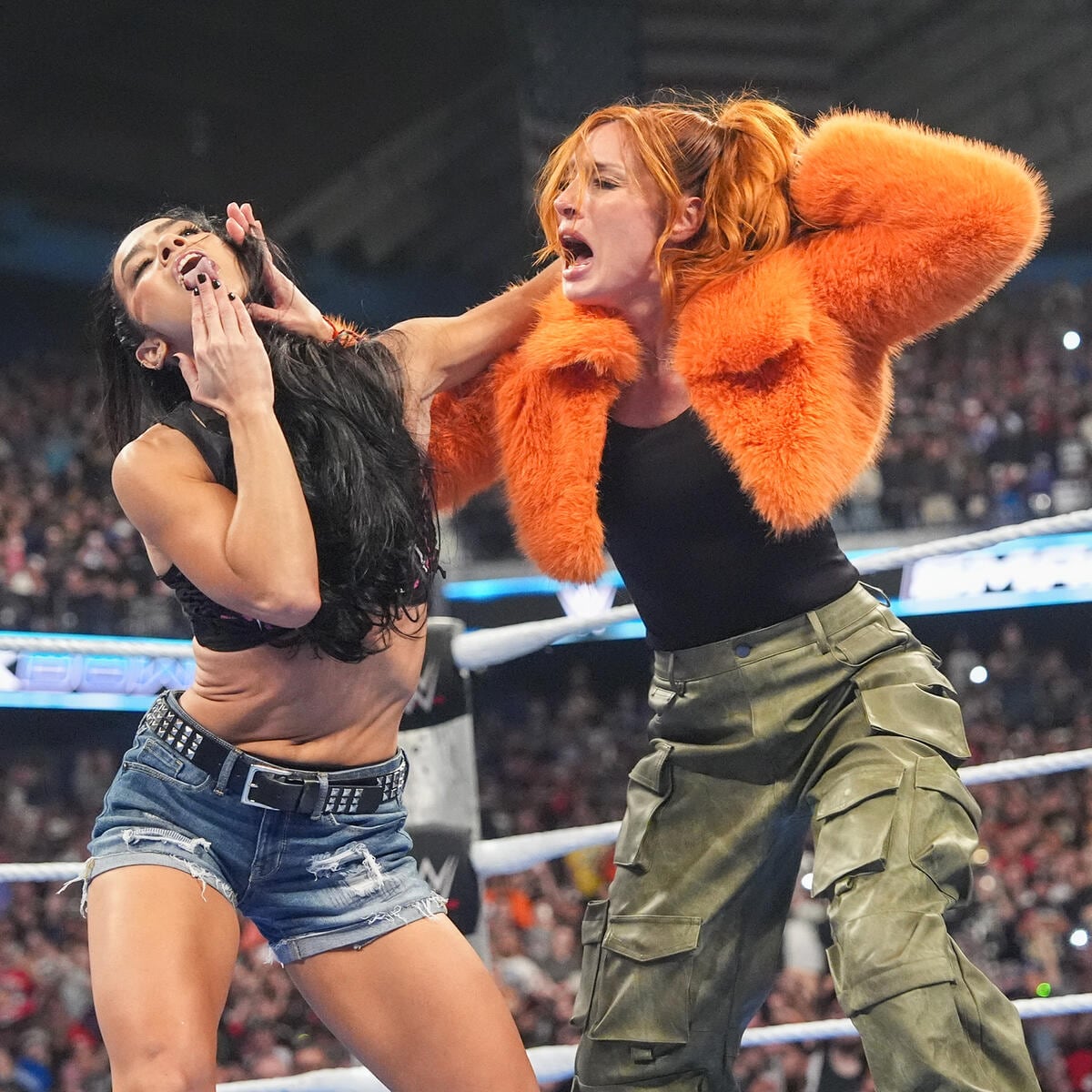 AJ Lee atacó a Becky Lynch en su regreso a WWE. (WWE)