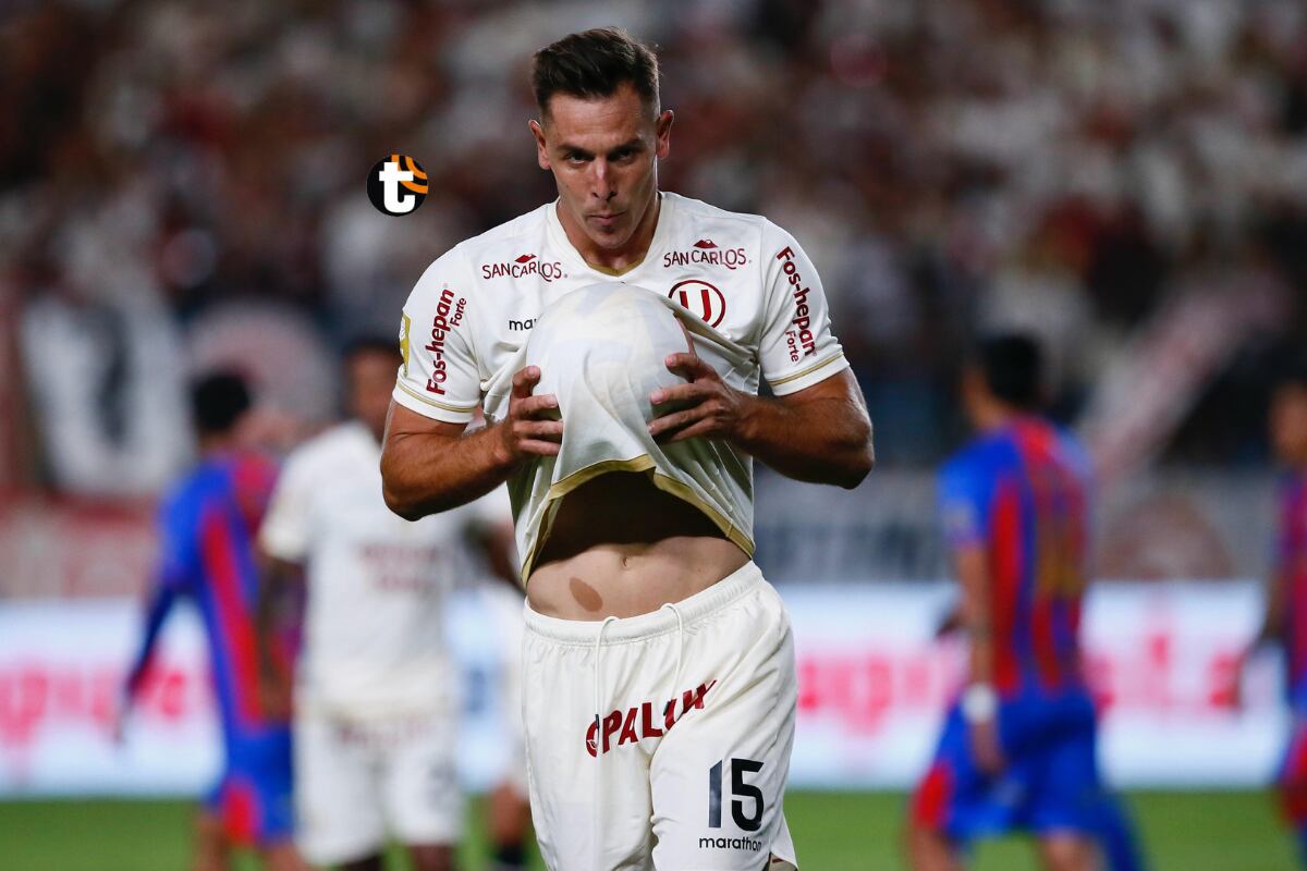 Diego Churín celebra un nuevo GOL de Universitario. (Fernando Sangama @gec)