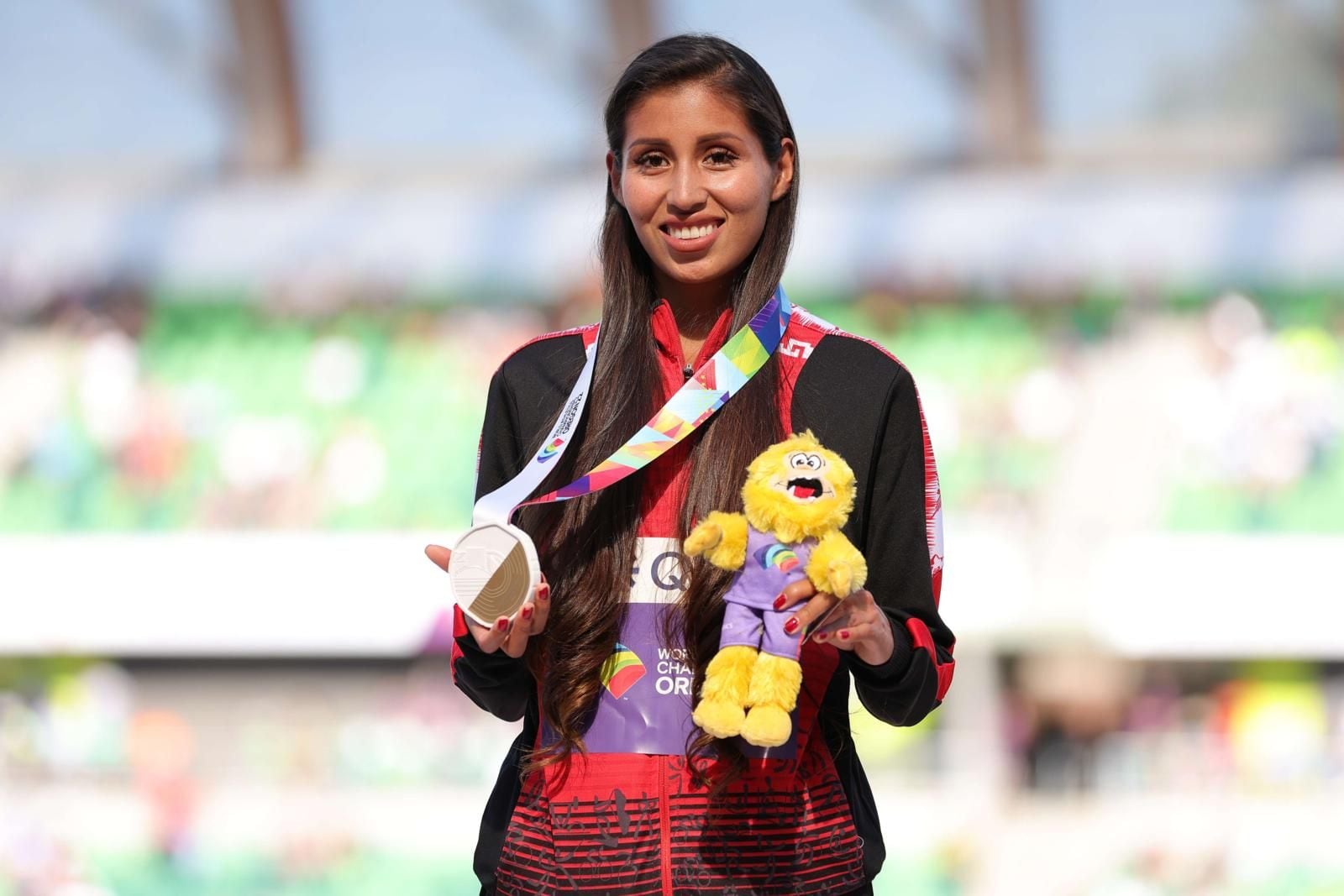Kimberly García, campeona mundial en Oregon. (Foto: AFP)