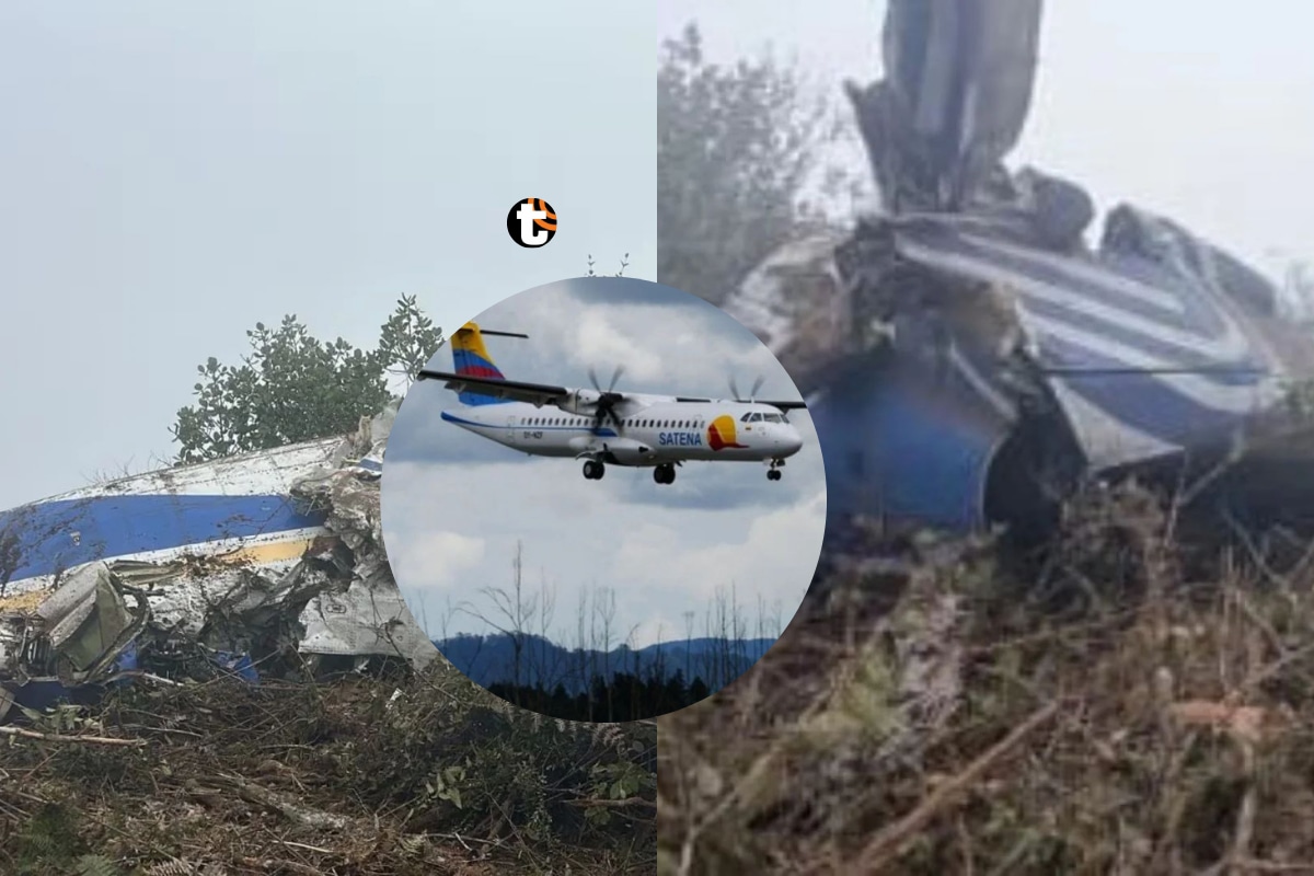 Un avión con 15 personas a bordo se estrelló en el noreste de Colombia. Fotos: X