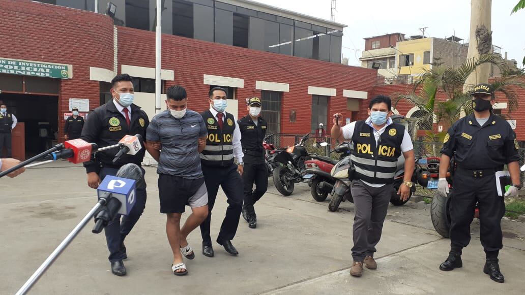 Jonayker Josué Madrid Rojas (21), ‘Plomo Plomo’ o ‘Yonaiker’, quien fue intervenido junto con su pareja Gianella Ydoña (23), pasará nueve meses de prisión preventiva en un penal de la capital. (foto: TROME)