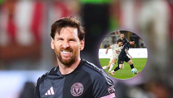 Lionel Messi se molesta por esta jugada de Gabriel Costa en el primer tiempo (Video: Latina)