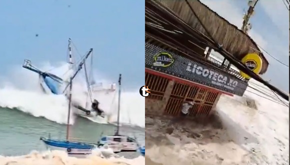 Trome | Fuerte oleaje golpea playas del norte peruano. Video: Canal N
