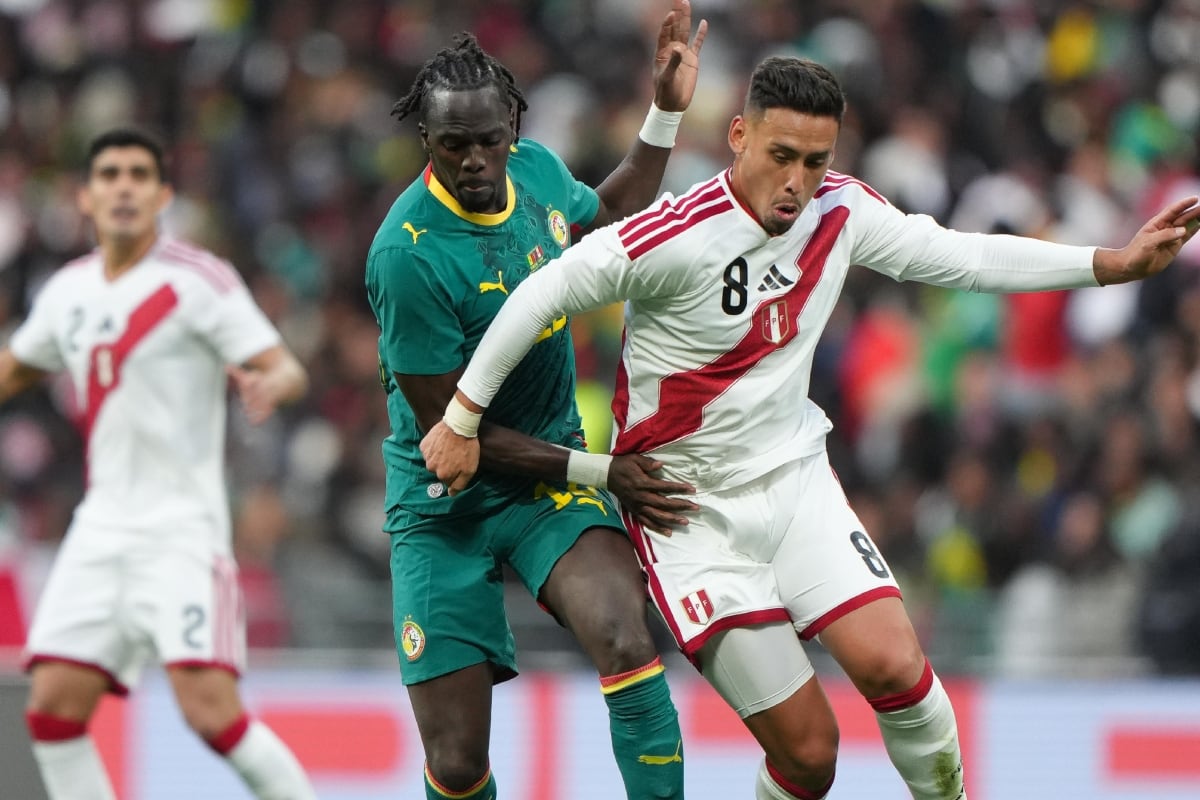 Las selección peruana cayó 0-2 ante Senegal (Crédito: FPF).