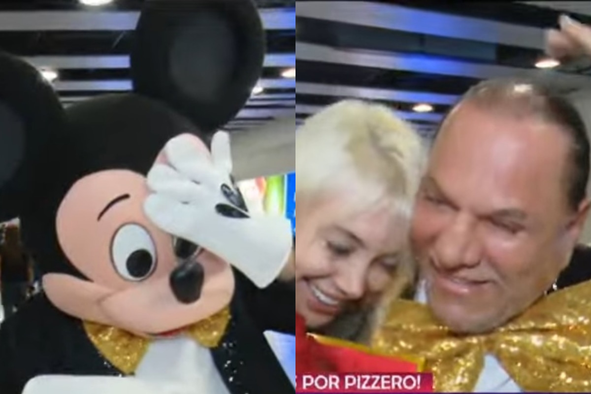 Mauricio Diez Canseco sorprende a novia como Mickey Mouse. (Magaly Tv, La Firme)
