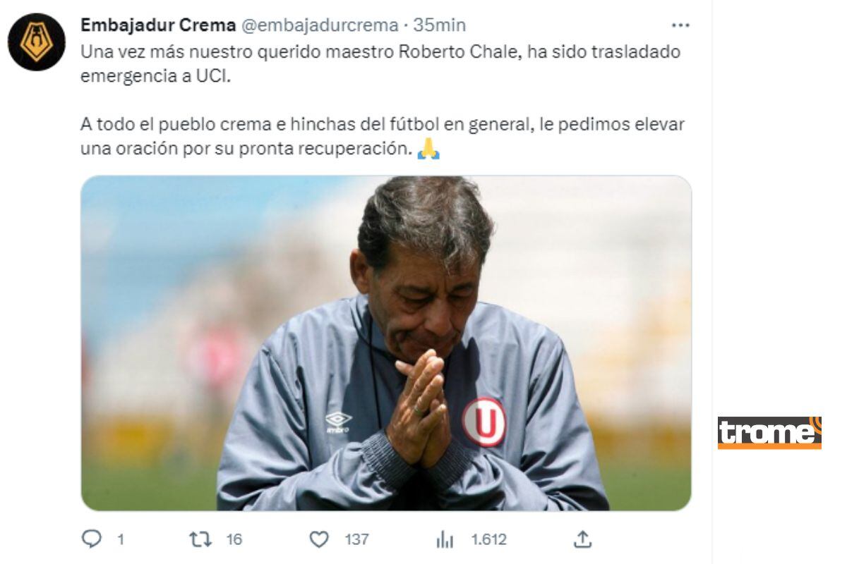 Grupo estudiantil pide oracciones para el 'Niño Terrible' (@embajadurcrema)