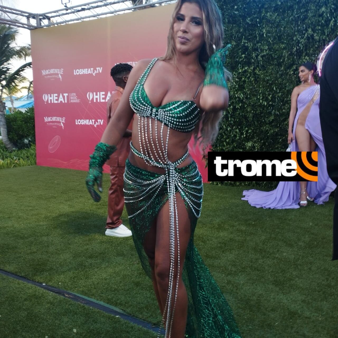 La salsera peruana Yahaira Plasencia en los Premios Heat 2023. (Foto: Carla Chevez/TROME).