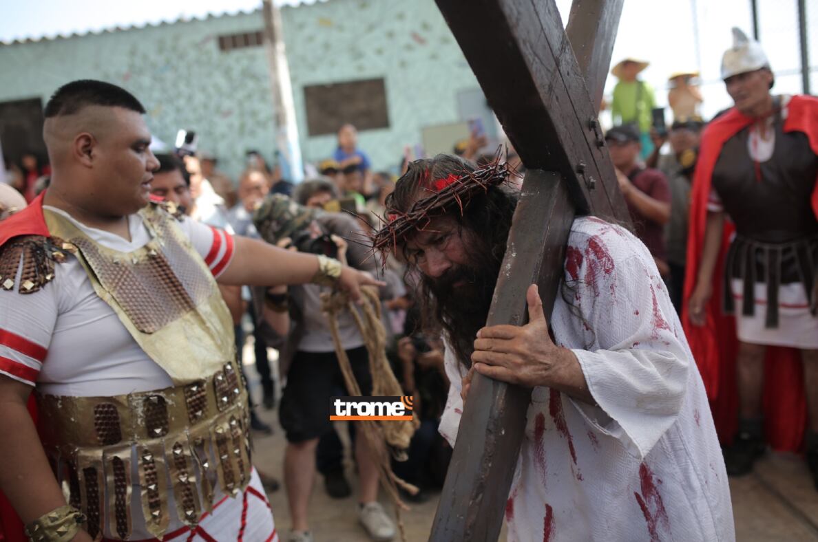 Mario Valencia, Cristo Cholo, junto a su grupo teatral realizarán escenificaciones de Semana Santa 2025. (Trome)