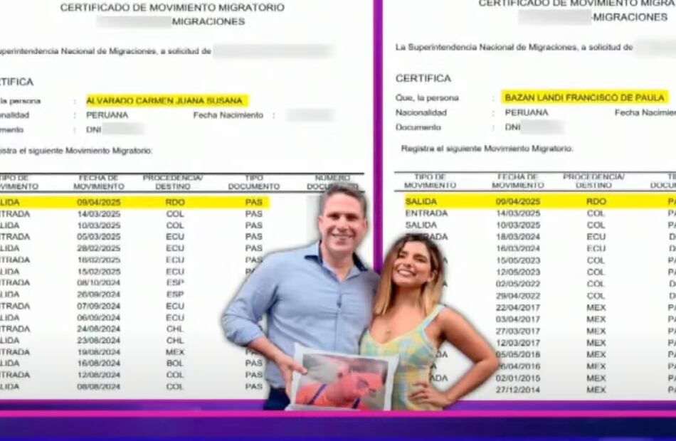 Paco Bazán y Susana Alvarado se fueron de viaje