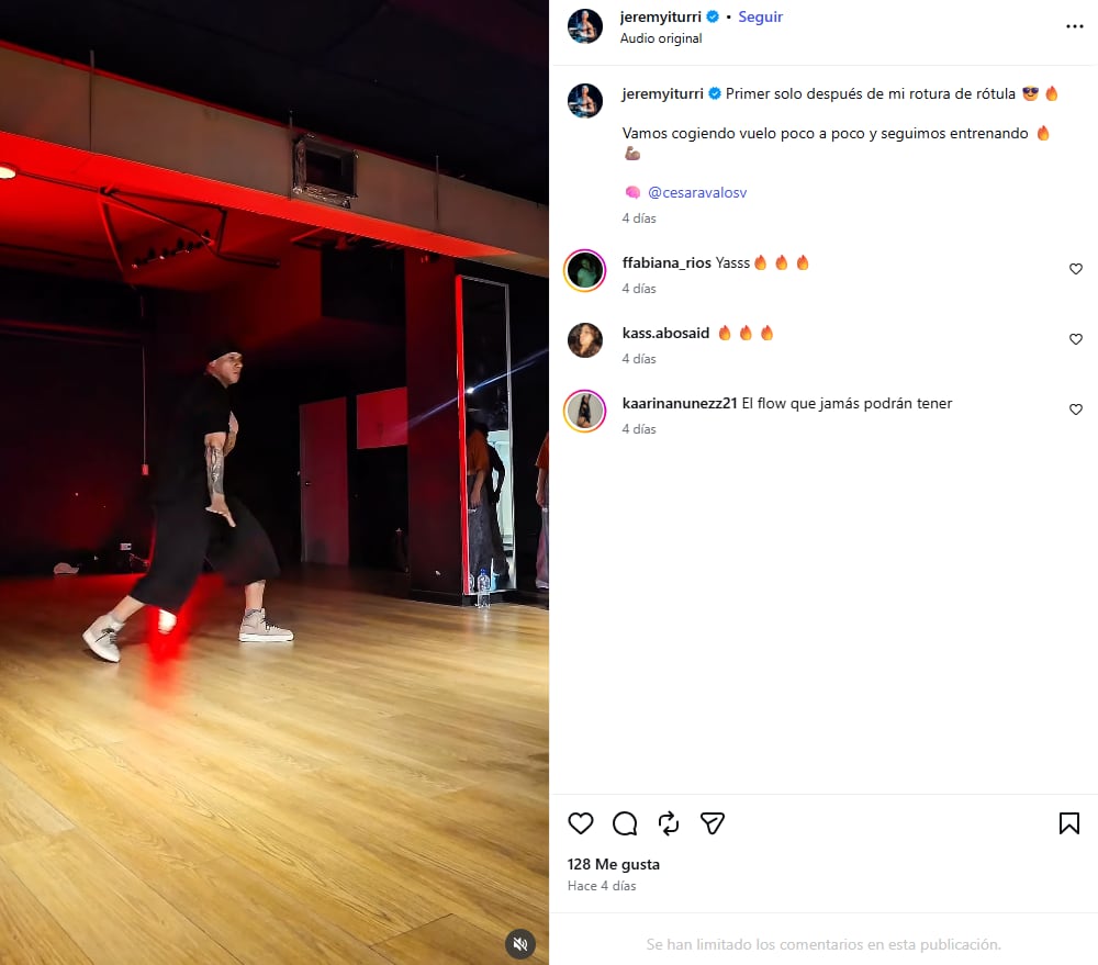 Jeremy limita los comentarios en sus redes sociales.