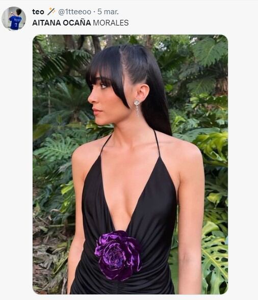 Aitana mostrando sus aretes (Foto: 1tteeoo/Twitter)