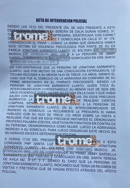 Parte Policial John Kelvin