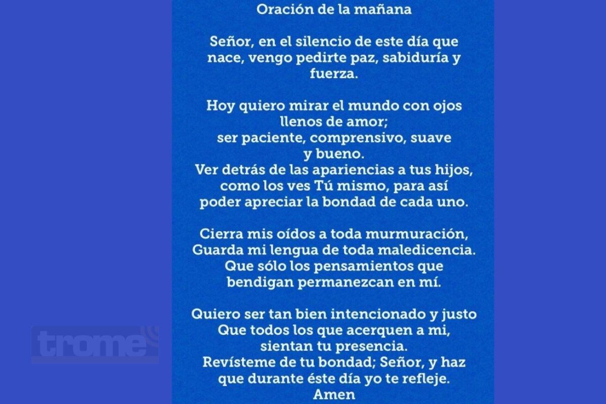 Esta fue la oración que compartió la esposa de Cueva tras retomar el diálogo (Instagram)