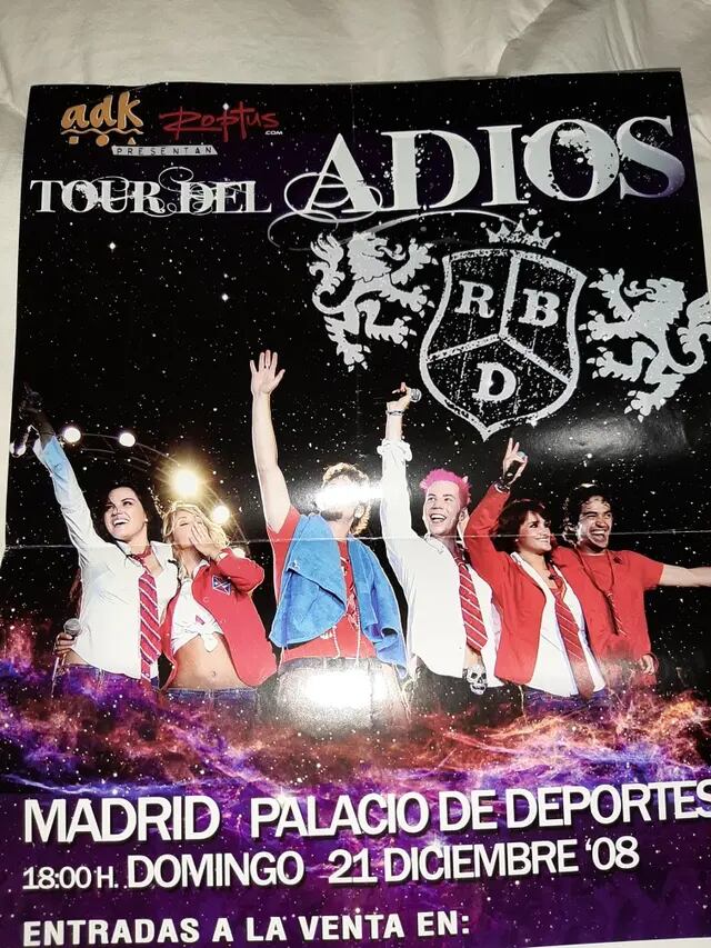 RBD tuvo un último concierto en Madrid en el 2008 (Foto: Wallapop)