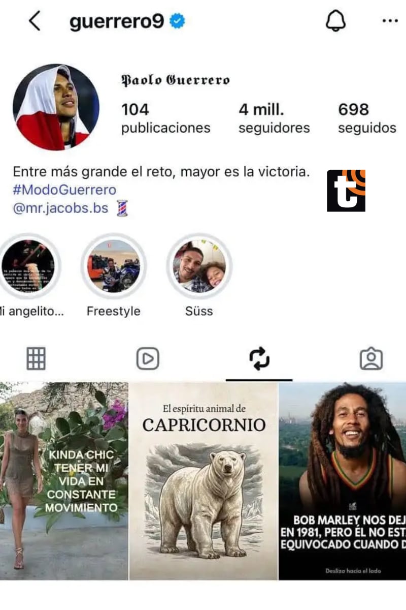 Paolo Guerrero reposteó foto de Alondra.