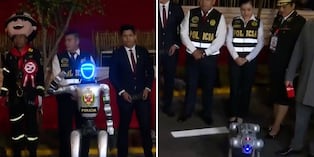 Fiestas Patrias: robots de la PNP marchan en la Parada Militar
