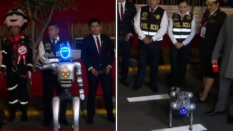 Fiestas Patrias: robots de la PNP marchan en la Parada Militar