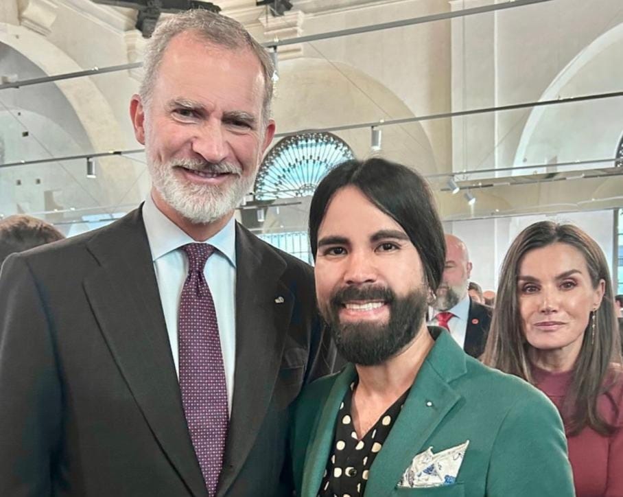 Junto al Rey de España, otro internacinal que disfrutó de su arte