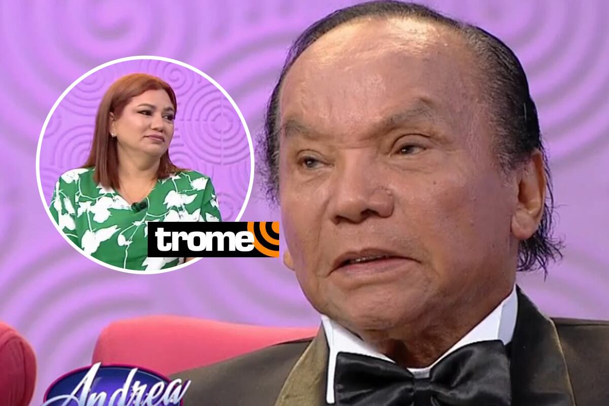 Melcochita se presentó en el programa "Andrea" junto a su esposa Monserrat Seminario. (Foto: Captura ATV).