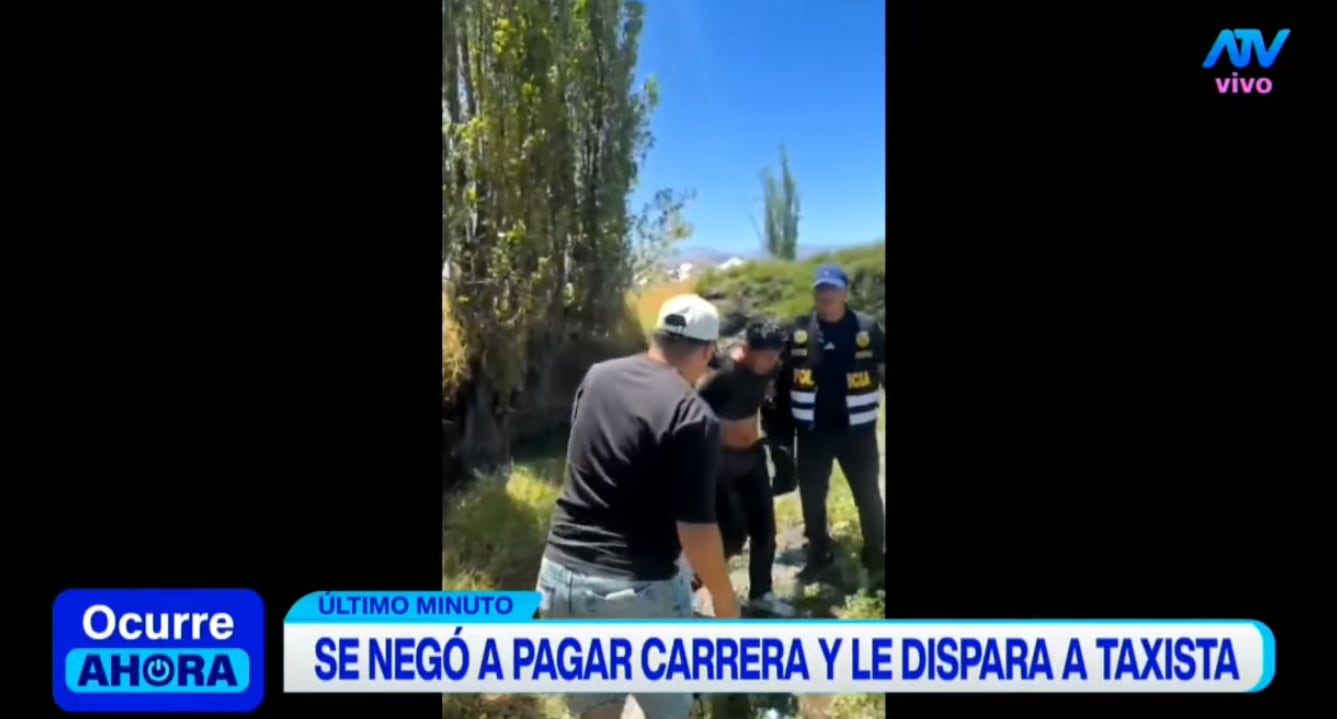 Efectivos de la Policía Nacional del Perú capturó al hombre que se negó a pagar el pasaje.