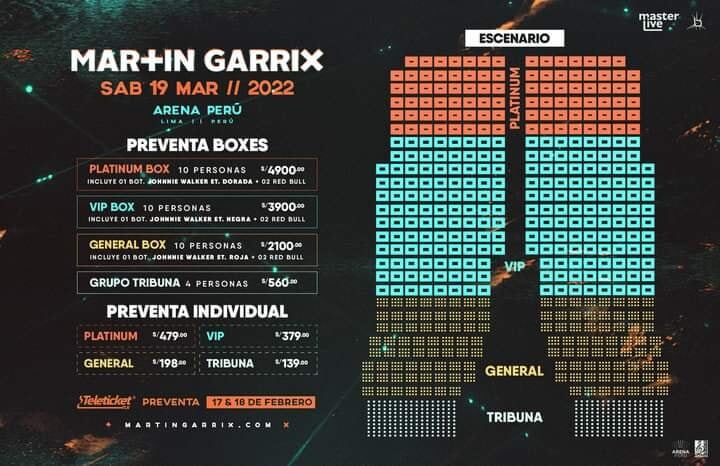 Precios de las entradas para ver a Martin Garrix en Lima. Foto: Masterlive Perú