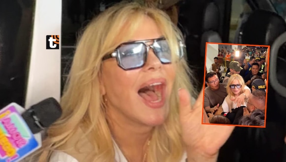 Gisela Valcárcel alborotó aeropuerto al llegar a Iquitos: “Estoy feliz de estar con ustedes” / VIDEO: JT.