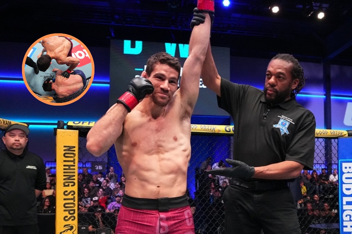Ian Escuza venció al italiano Luca Borando en solo 32 segundos del primer round de su pelea en el Dana White's Contender Series. (@ufc)