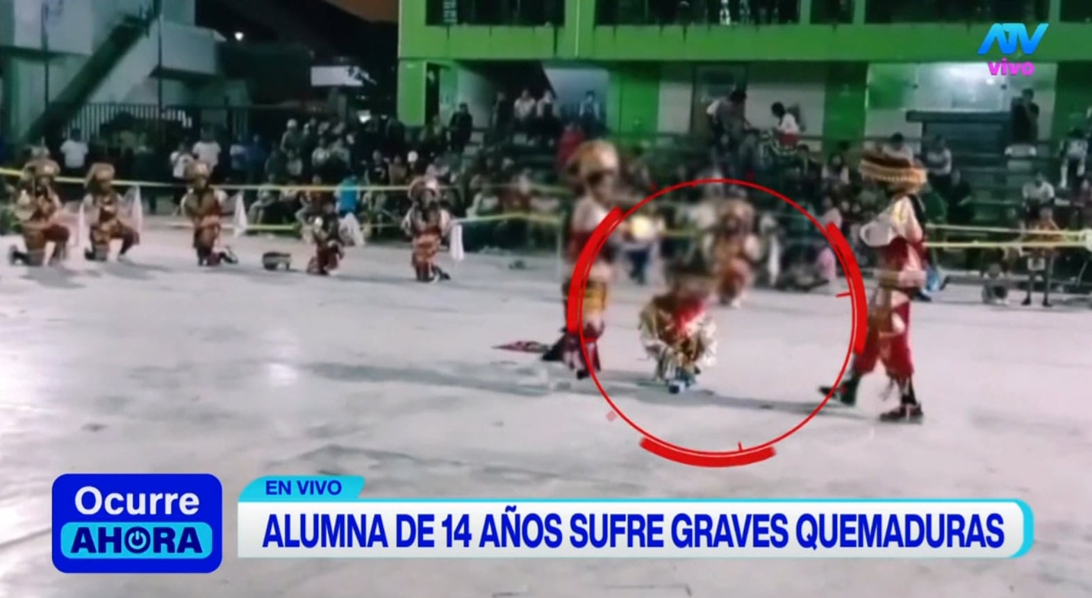 Escolar sufrió quemaduras cuando realizaba la danza de tijeras en su colegio en Junín.