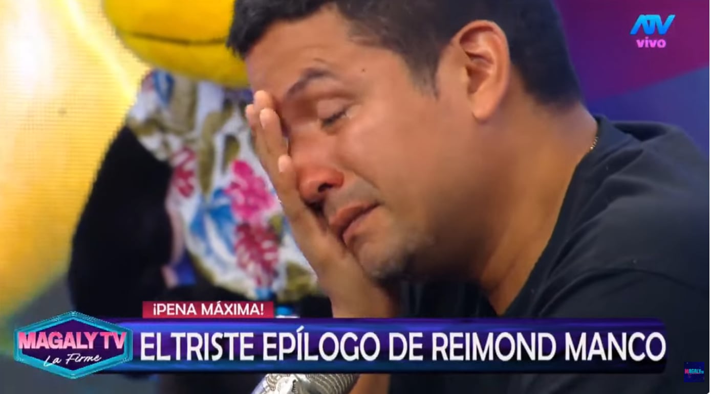 Cámara de 'Magaly TV La Firme' captó el desgarrador llanto de Reimond Manco finalizado el programa.