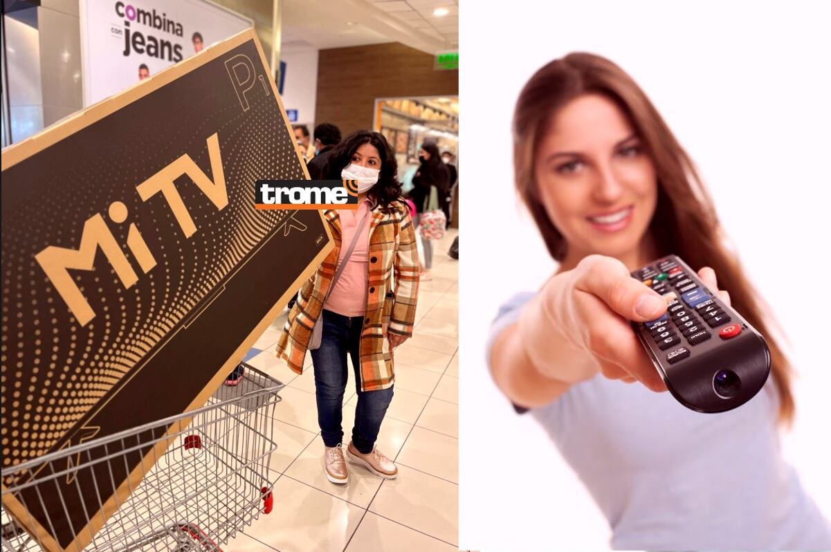 Aumenta la compra de televisores impulsada por los Cyber y las finales de los eventos deportivos. (Entrevista y Foto Compos: Isabel Medina / Mall del Sur/ RacoolStudio/Trome).