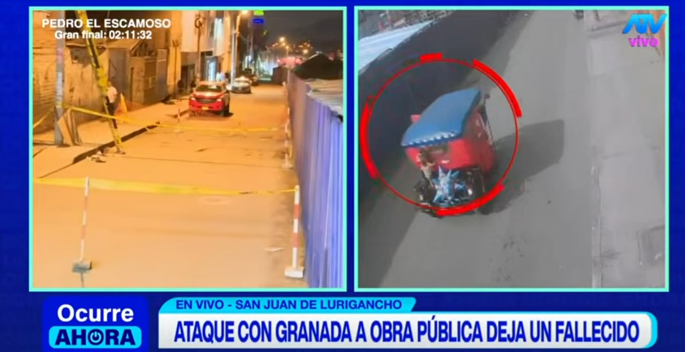 Desde una mototaxi se lanzó una granada a la obra Nueva Vía Rápida Próceres-Wiesse en SJL.