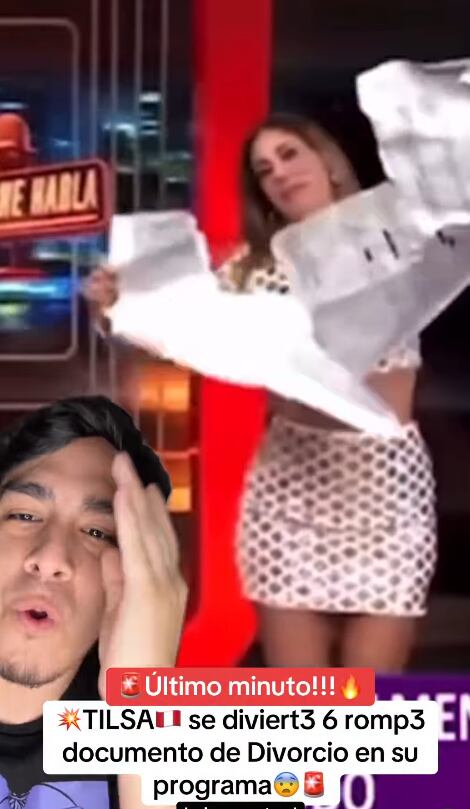 Tilsa Lozano celebra su divorcio de Jackson Mora, rompiendo acta en vivo'.