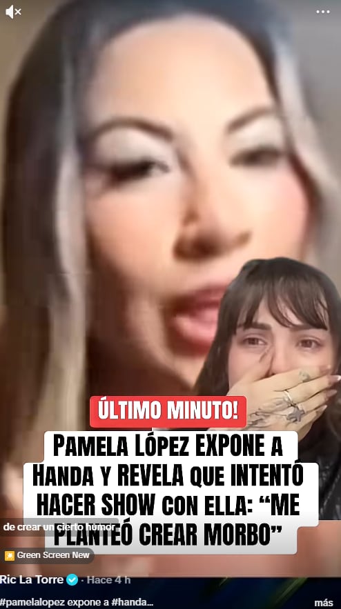Pamela López cuenta inesperado episodio que vivió con Handa.