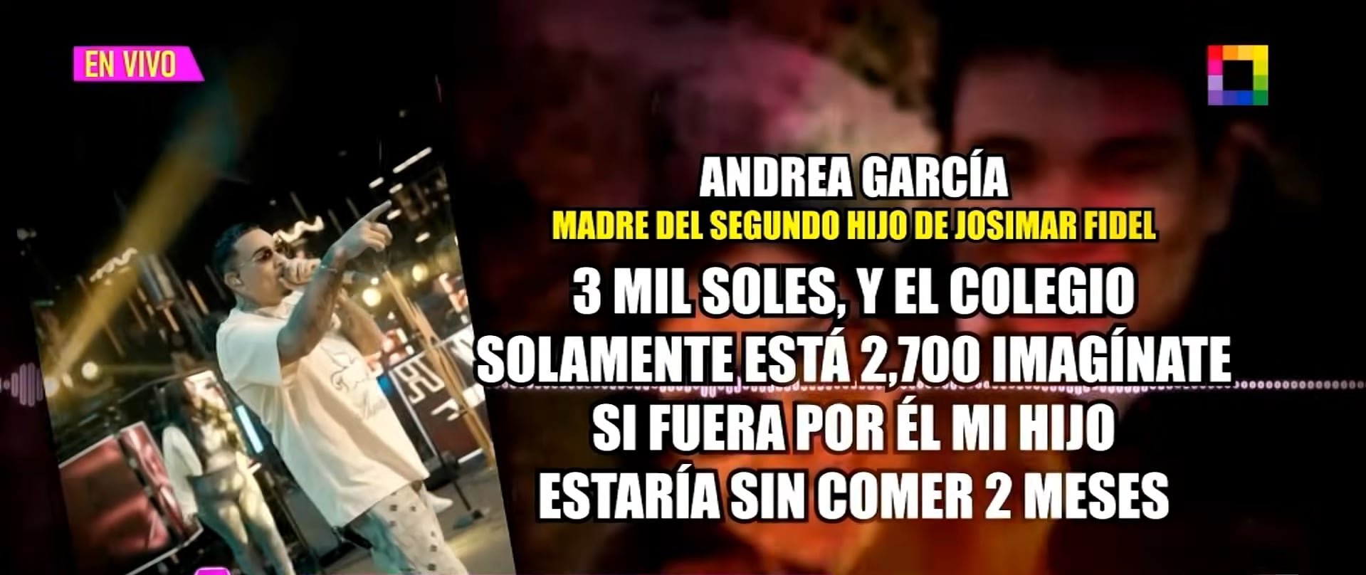 Expareja del salsero expone que le debe 2 meses de pensión. (Fuente: Willax)