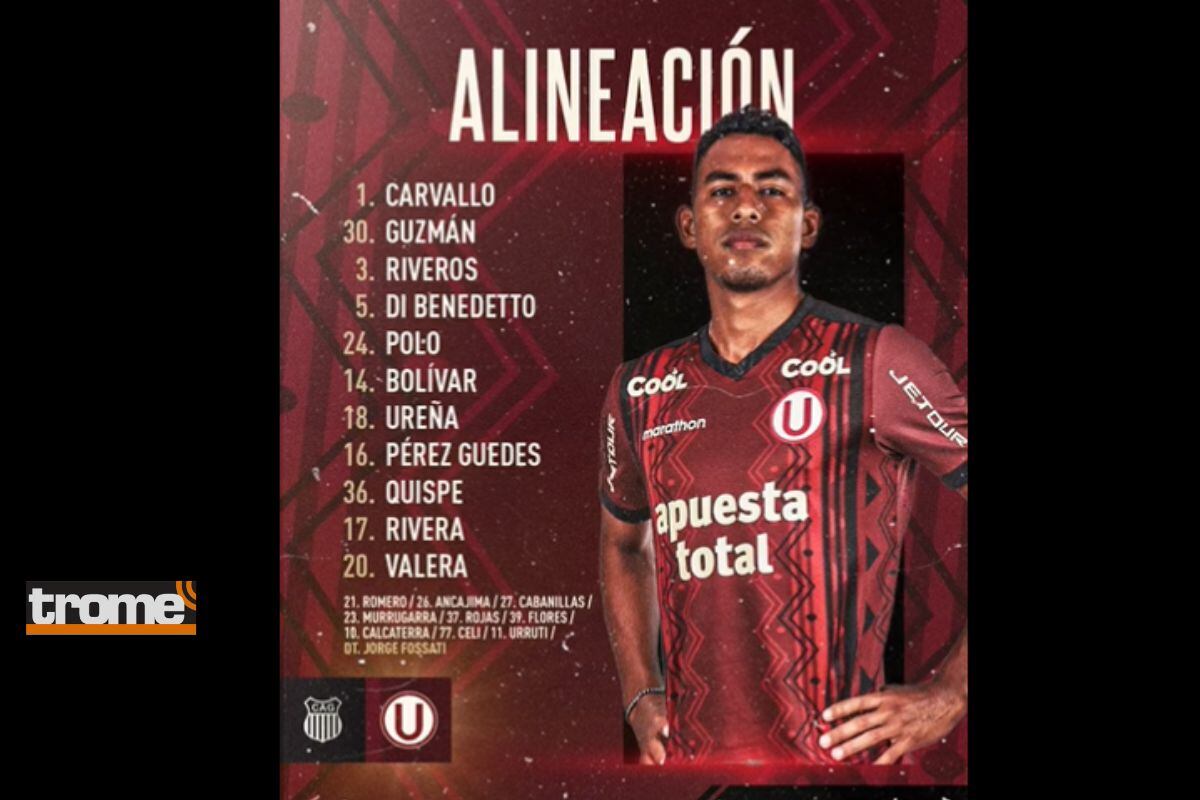 Universitario confirmó su once ante Atlético Grau (@universitario)