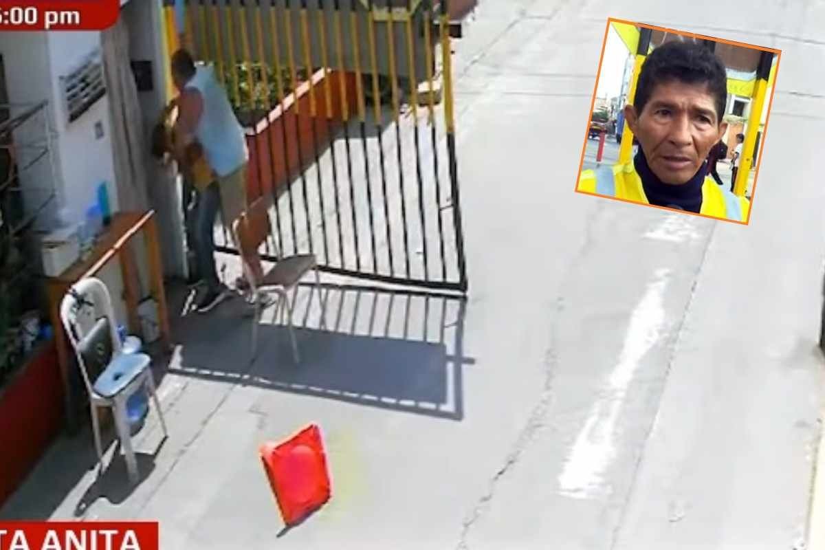 Cámara de seguridad registró agresión contra vigilante en Santa Anita. (Buenos Días Perú/ ATV Noticias)