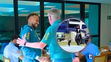 Neymar llegó en helicóptero a práctica de Brasil: así lo recibió Carlo Ancelotti