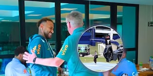 Neymar llegó a la concetración de Brasil en su propio transporte aéreo (Foto: @globoesporte)