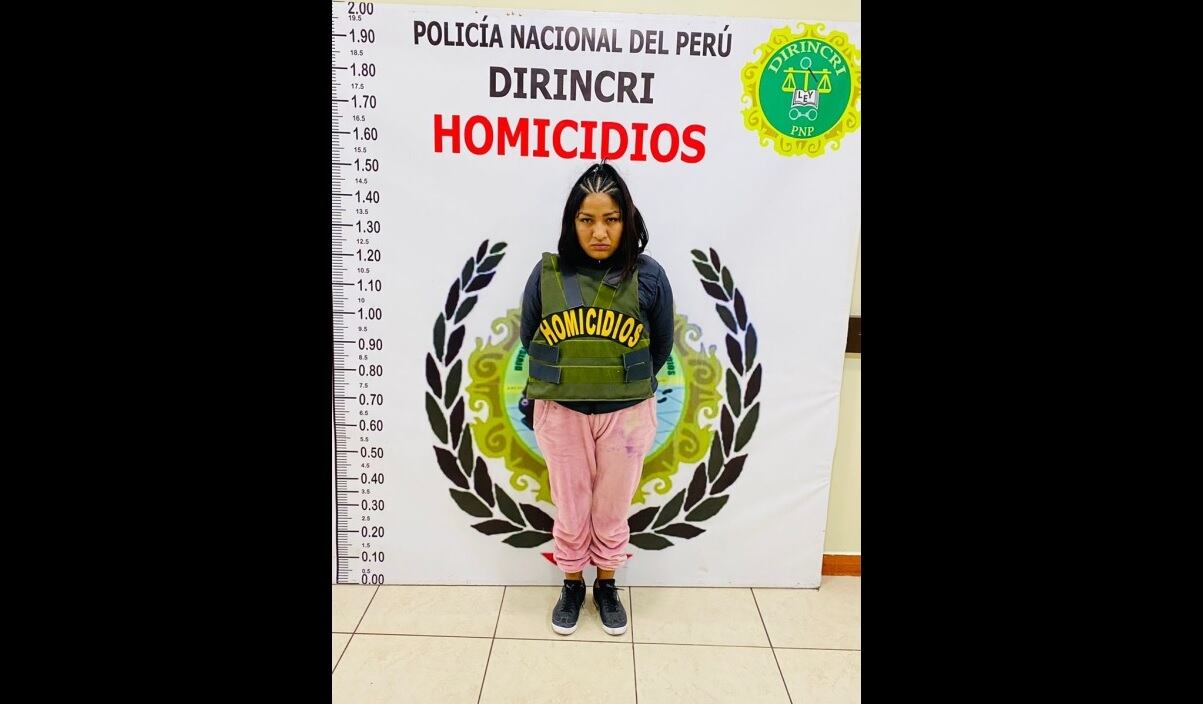 Detenida que fue sentenciada por el Poder Judicial. | Foto: Policía Nacional del Perú.