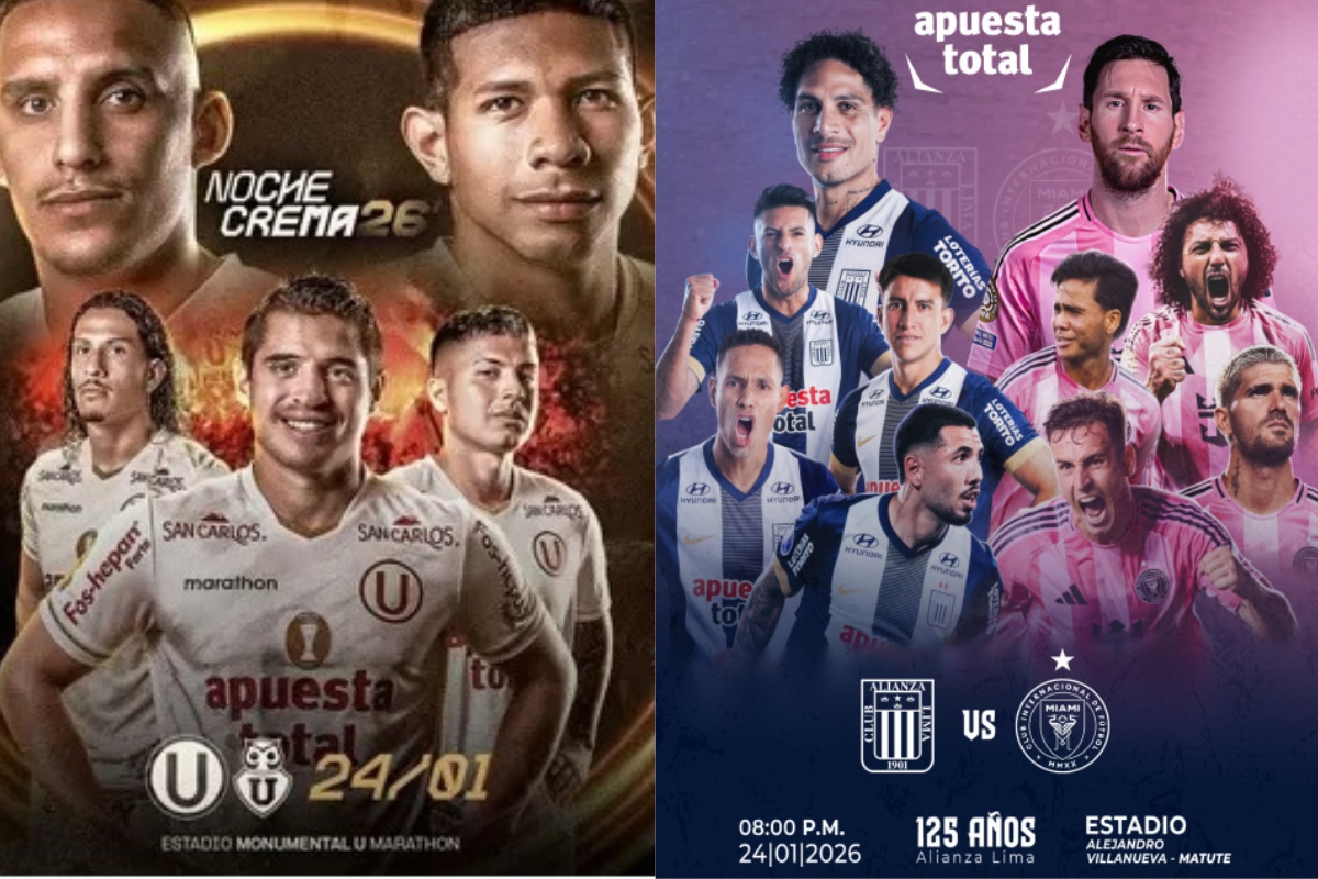 Alianza Lima y Universitario llegaron a un acuerdo con el gobierno y sus partidos de presentación se llevarán el 24 de enero. (Redes sociales)