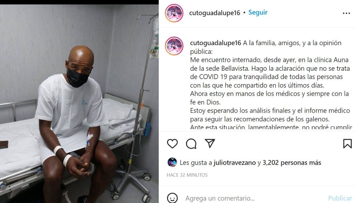 Seguidores de Cuto le mostraron su apoyo en redes sociales (Captura @cutoguadalupe16)