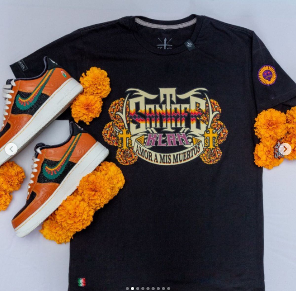 Las prendas que el rapero mexicano crea para venderlas (Foto: Santa Fe Klan / Instagram)