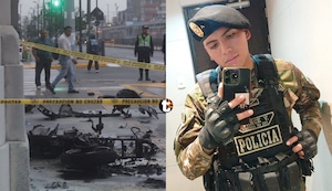 ¡Tragedia en el Cercado de Lima! Policía de la Dinoes fallece tras violento choque y explosión en avenida Alfonso Ugarte