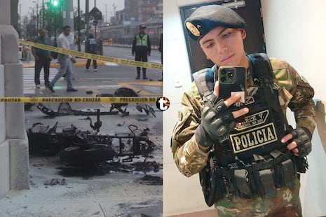 ¡Tragedia en el Cercado de Lima! Policía de la Dinoes fallece tras violento choque y explosión en avenida...