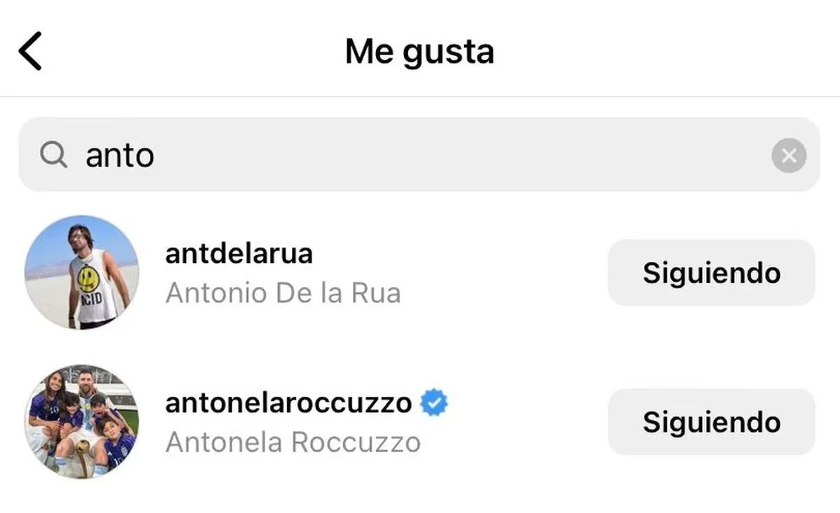 El like del argentino al post de Shakira sobre su canción (Foto: Shakira / Instagram)