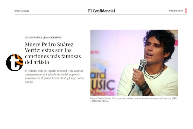 Pedro Suárez Vértiz falleció: Así informaron los medios internacionales