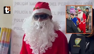 Policía disfrazado de Papá Noel se camufla entre comerciantes e incauta pirotécnicos en almacén clandestino